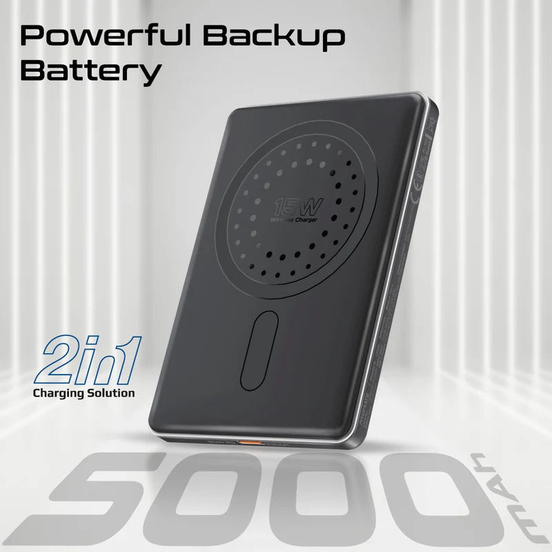 Blade-5 Ultra-Slim Aluminum Crafted MagSafe Compatible Wireless Charging PowerBank