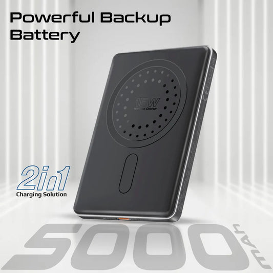 Blade-5 Ultra-Slim Aluminum Crafted MagSafe Compatible Wireless Charging PowerBank