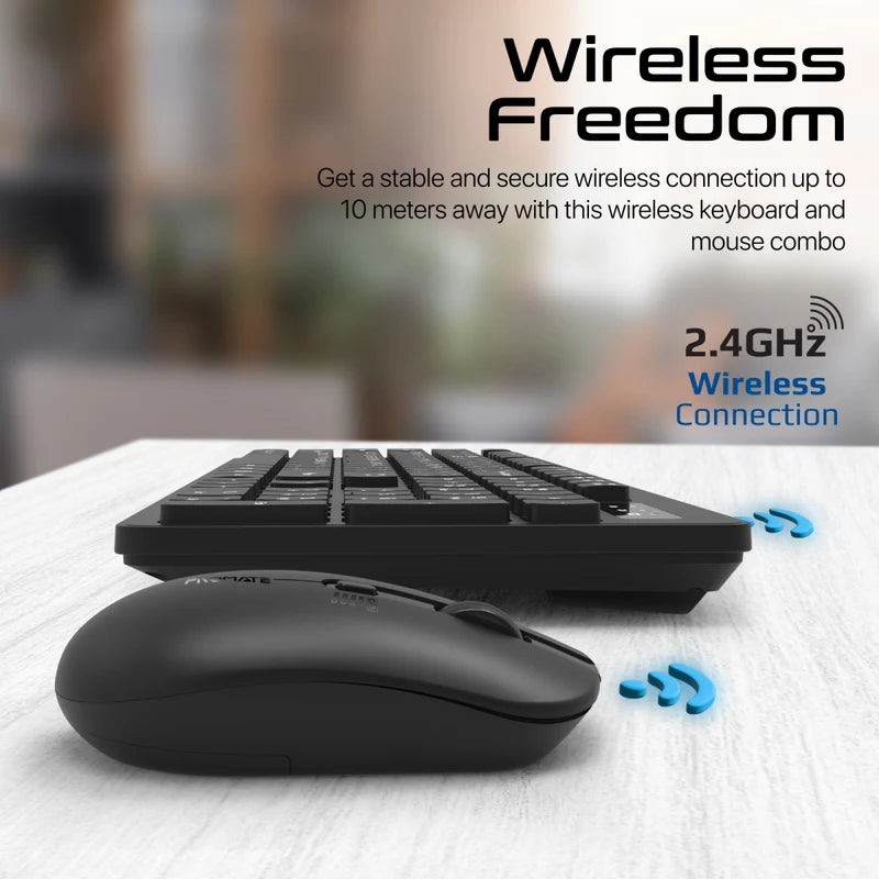 ProCombo-13 Sleek Profile Full-Size Wireless Keyboard and Mouse