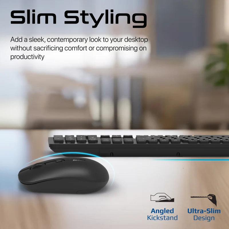 ProCombo-13 Sleek Profile Full-Size Wireless Keyboard and Mouse