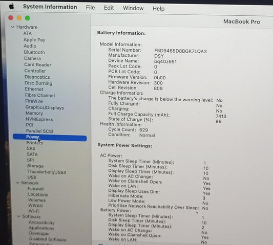 Macbook Pro 2019 16" A2141 32-512