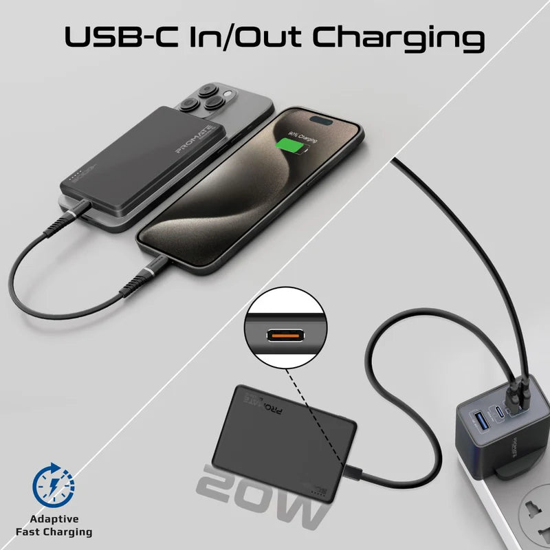 Blade-5 Ultra-Slim Aluminum Crafted MagSafe Compatible Wireless Charging PowerBank