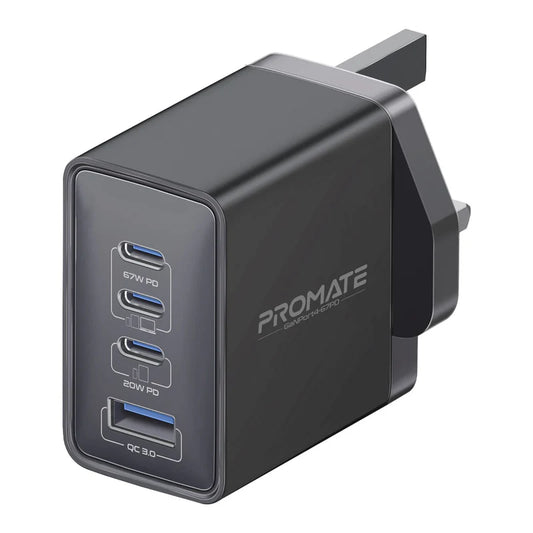 GanPort4-67pd 67W Power Delivery GaNFast™ Charger with Quick Charge 3.0