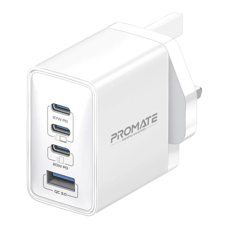 GanPort4-67pd 67W Power Delivery GaNFast™ Charger with Quick Charge 3.0