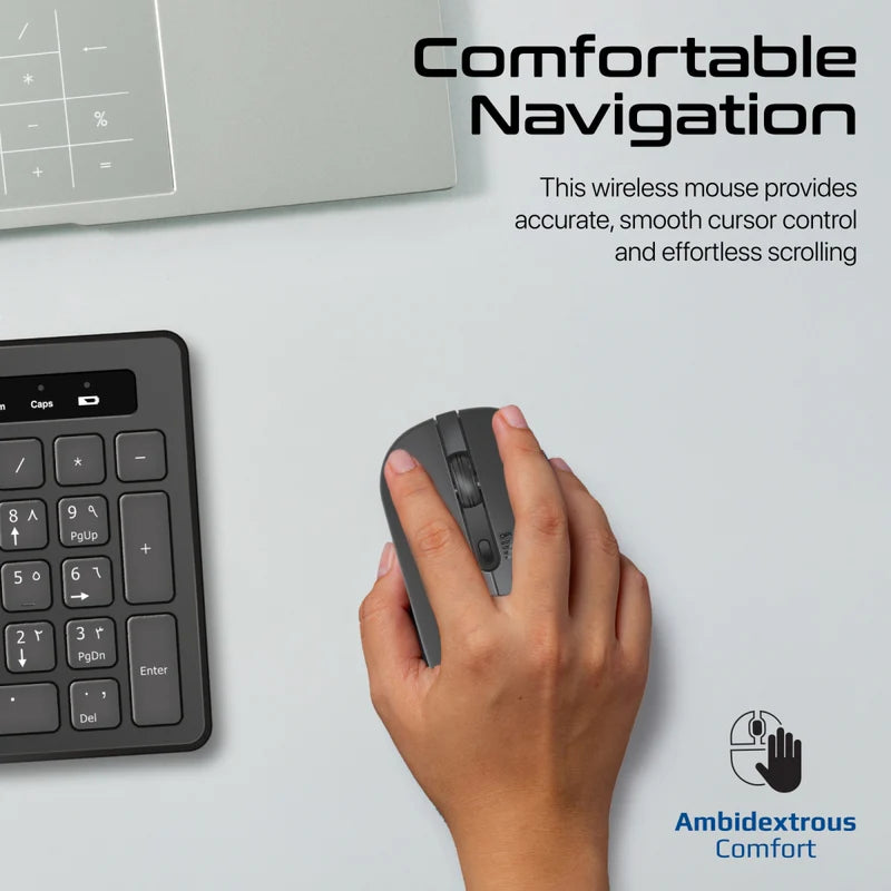 ProCombo-13 Sleek Profile Full-Size Wireless Keyboard and Mouse