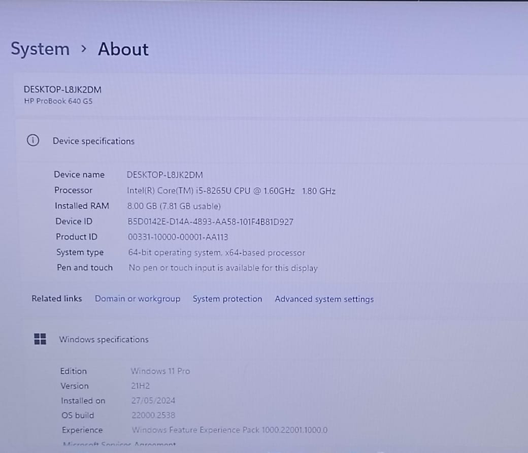 HP Pro Book  640 G5