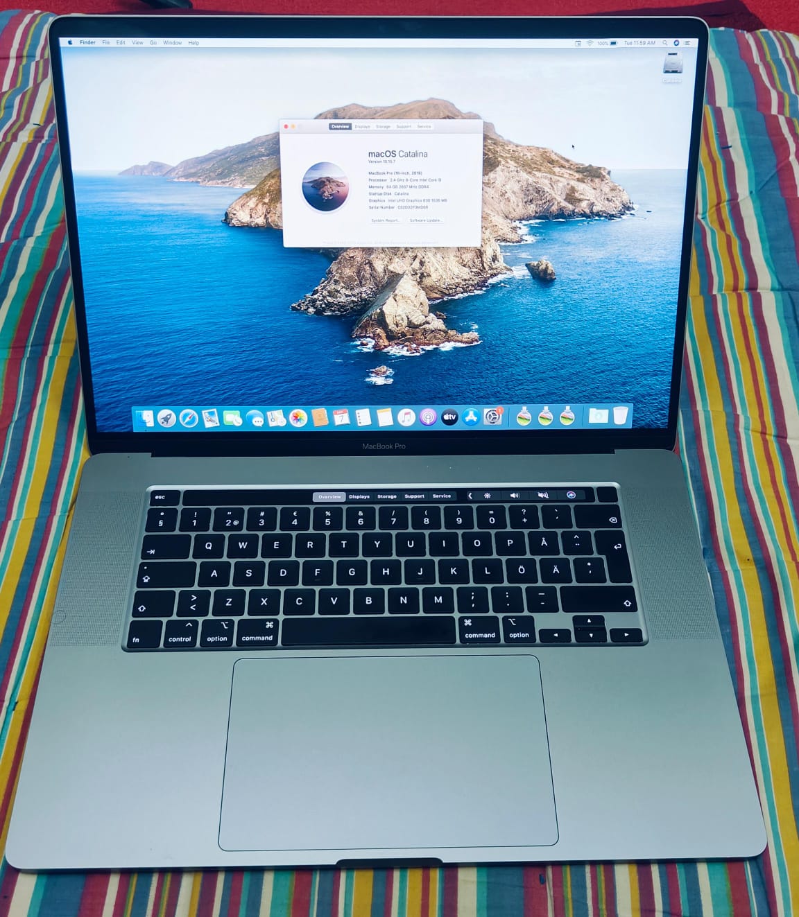 Macbook Pro 2019 16" A2141 32-512